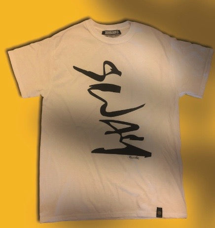 "PEACE" SWAY WHITE LINE TEE